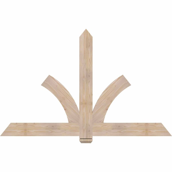 Ekena Millwork Redmond Smooth Timber Gable Bracket, Douglas Fir, 72"W x 45"H x 1 1/2"D x 5 1/2"F, 15/12 Pitch GBW072X45X0206RED00SDF - main